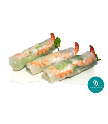 Rouleau de printemps revisité à la crevette bio
