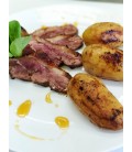 Magret de canard pomme de terre et sauce au miel