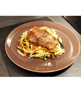 Filet de julienne aux carottes navets et courgettes